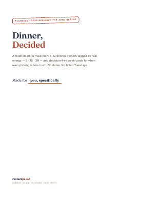 Cover of Dinner, Decided
