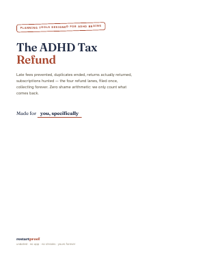Cover of The ADHD Tax Refund