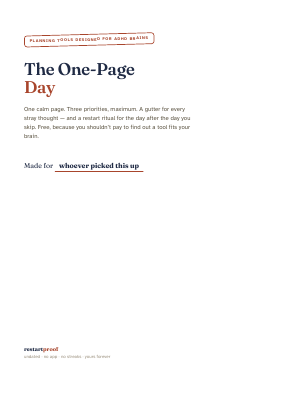 Cover of The One-Page Day