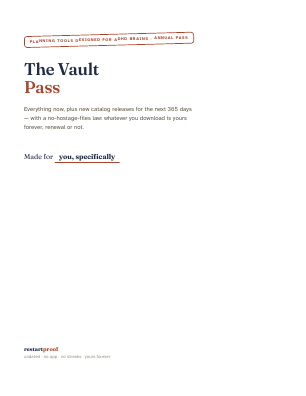 Cover of The Vault Pass (annual)