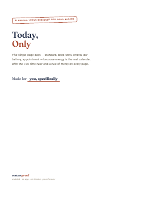 Cover of Today, Only