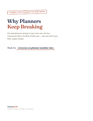 Cover of Why Planners Keep Breaking